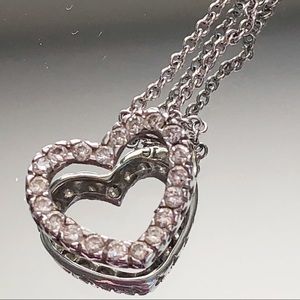 Diamond Heart 14k White Gold Necklace